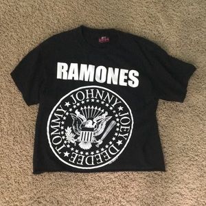 Ramones Cropped Band Tee